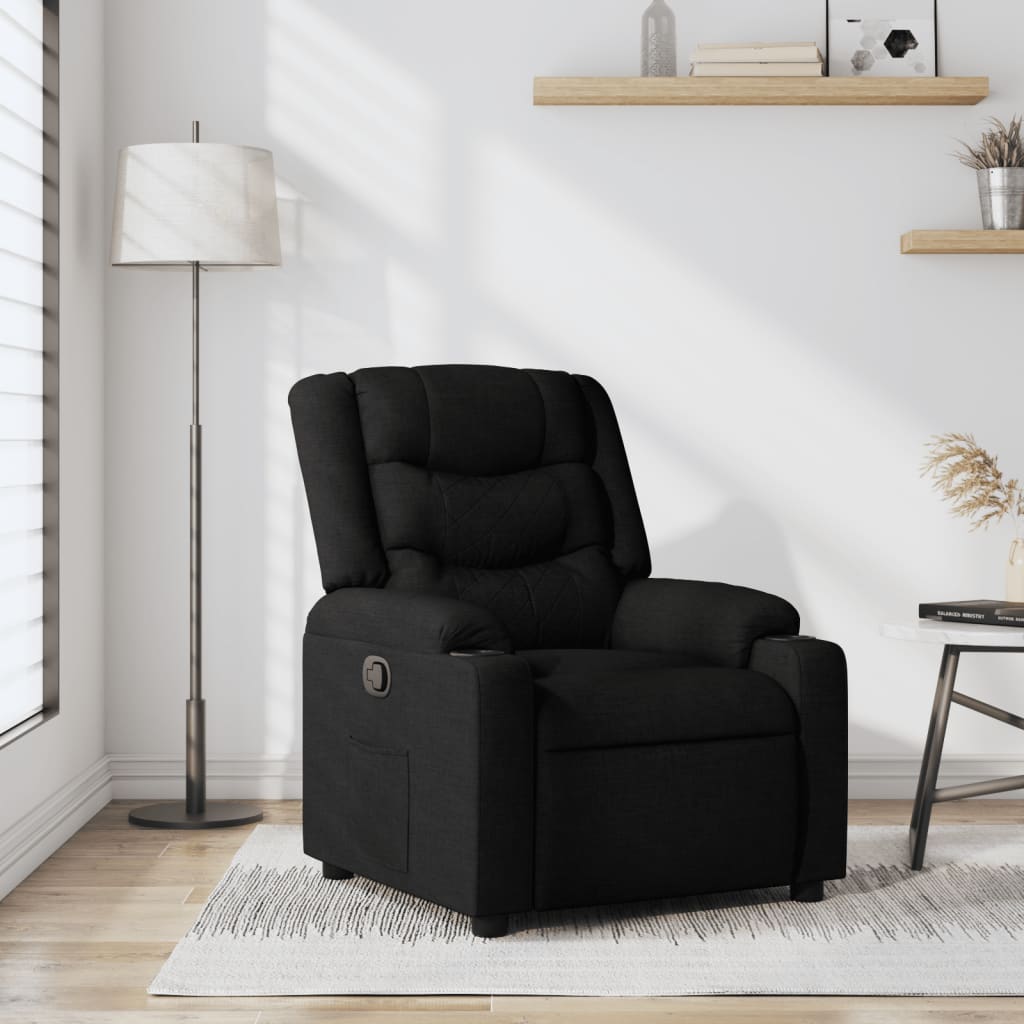 Fauteuil inclinable Noir Tissu Fauteuils vidaXL   