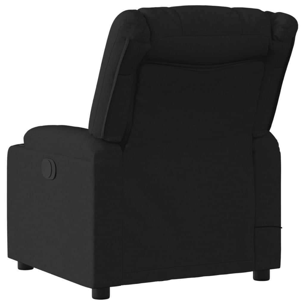 Fauteuil de massage inclinable Noir Tissu