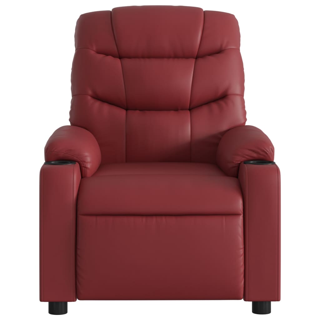 Fauteuil de massage inclinable Rouge bordeaux Similicuir Fauteuils vidaXL   