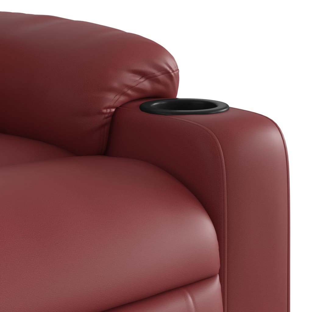 Fauteuil de massage inclinable Rouge bordeaux Similicuir Fauteuils vidaXL   