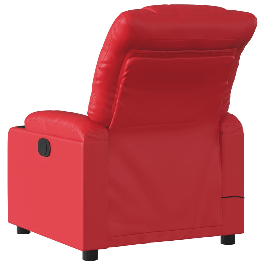 Fauteuil de massage inclinable rouge similicuir Fauteuils vidaXL   