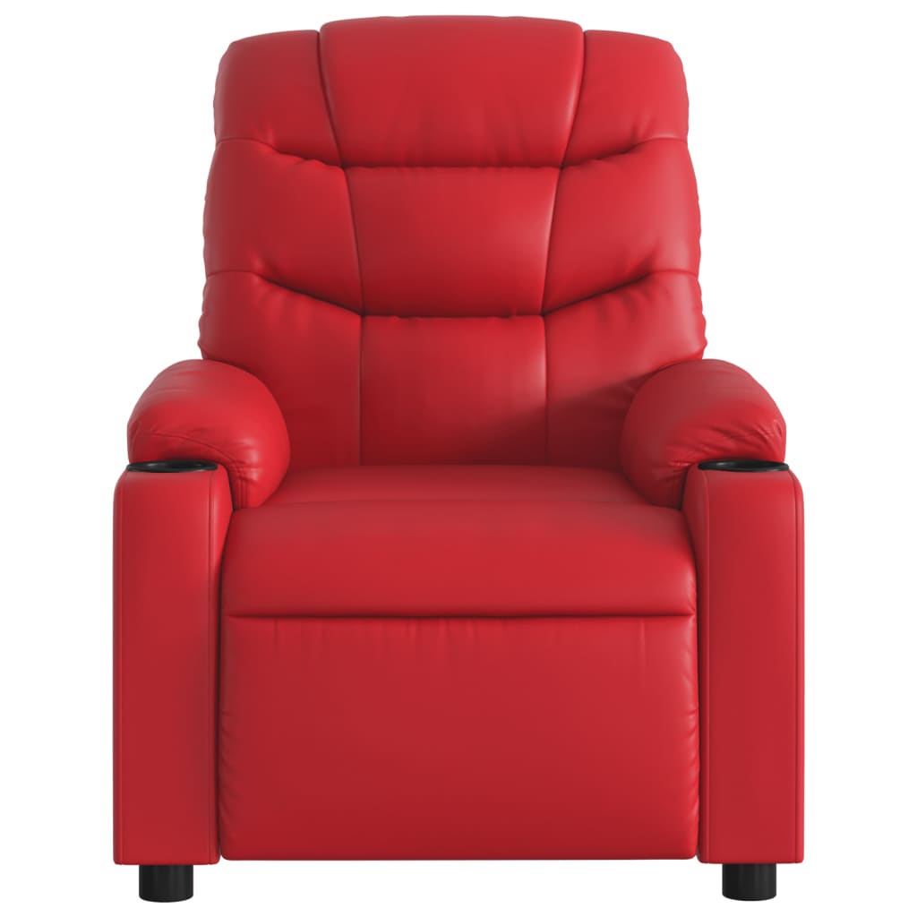 Fauteuil de massage inclinable rouge similicuir Fauteuils vidaXL   