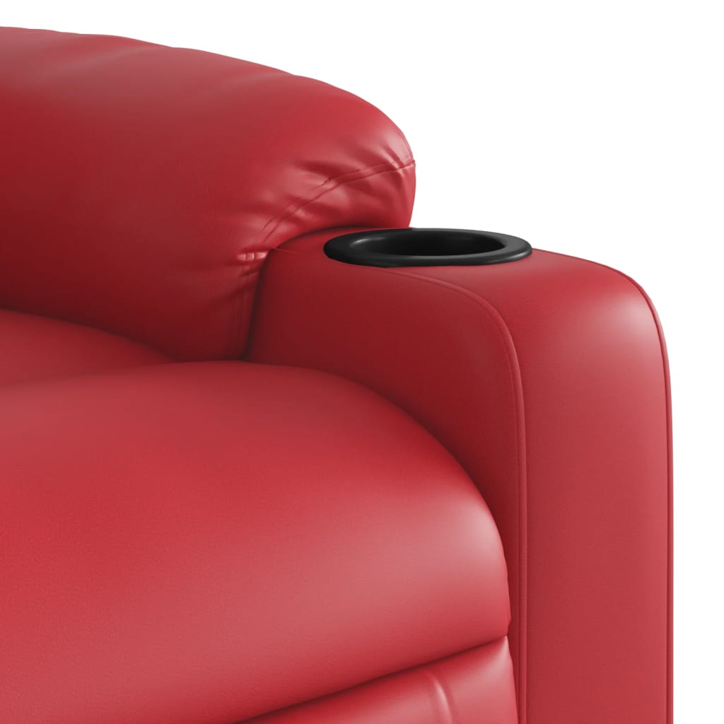 Fauteuil de massage inclinable rouge similicuir Fauteuils vidaXL   