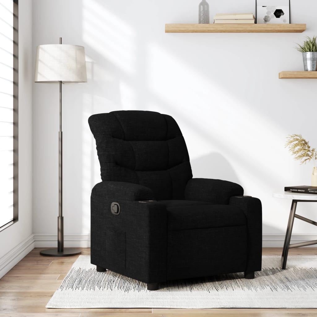 Fauteuil inclinable Noir Tissu Fauteuils vidaXL   