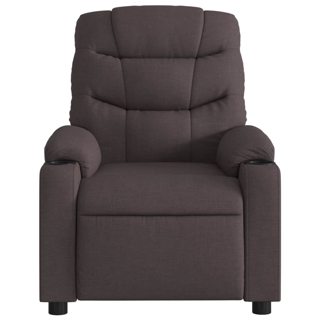 Fauteuil inclinable Marron foncé Tissu Fauteuils vidaXL   