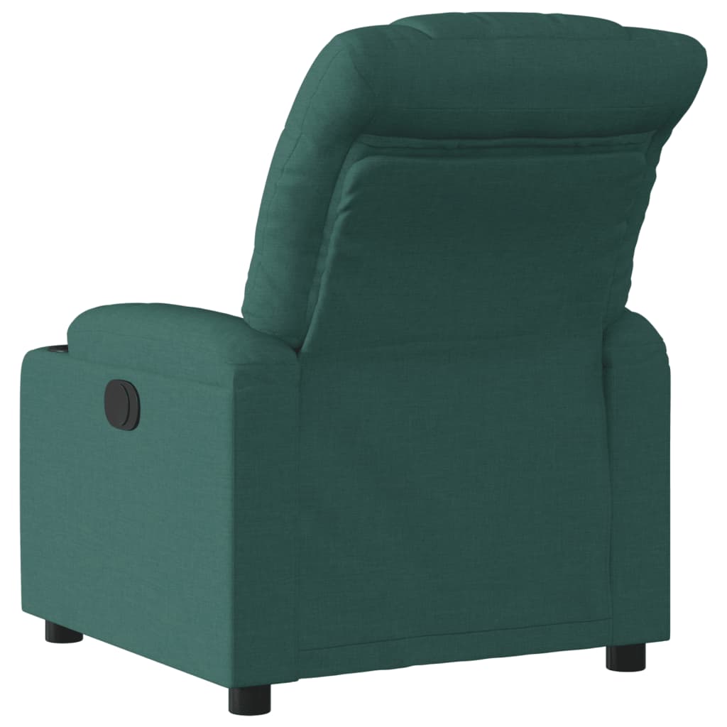 Fauteuil inclinable Vert foncé Tissu Fauteuils vidaXL   