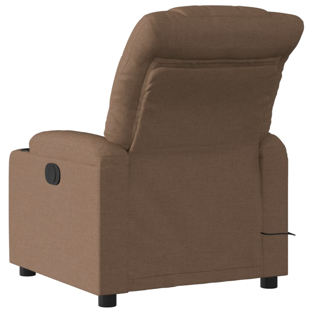 Fauteuil de massage inclinable Marron Tissu Fauteuils vidaXL   