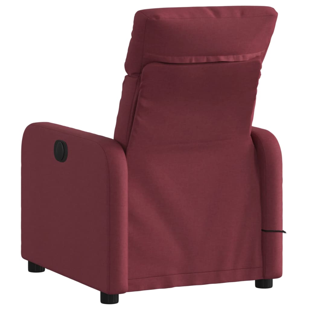 Fauteuil de massage inclinable Rouge bordeaux Tissu Fauteuils vidaXL   