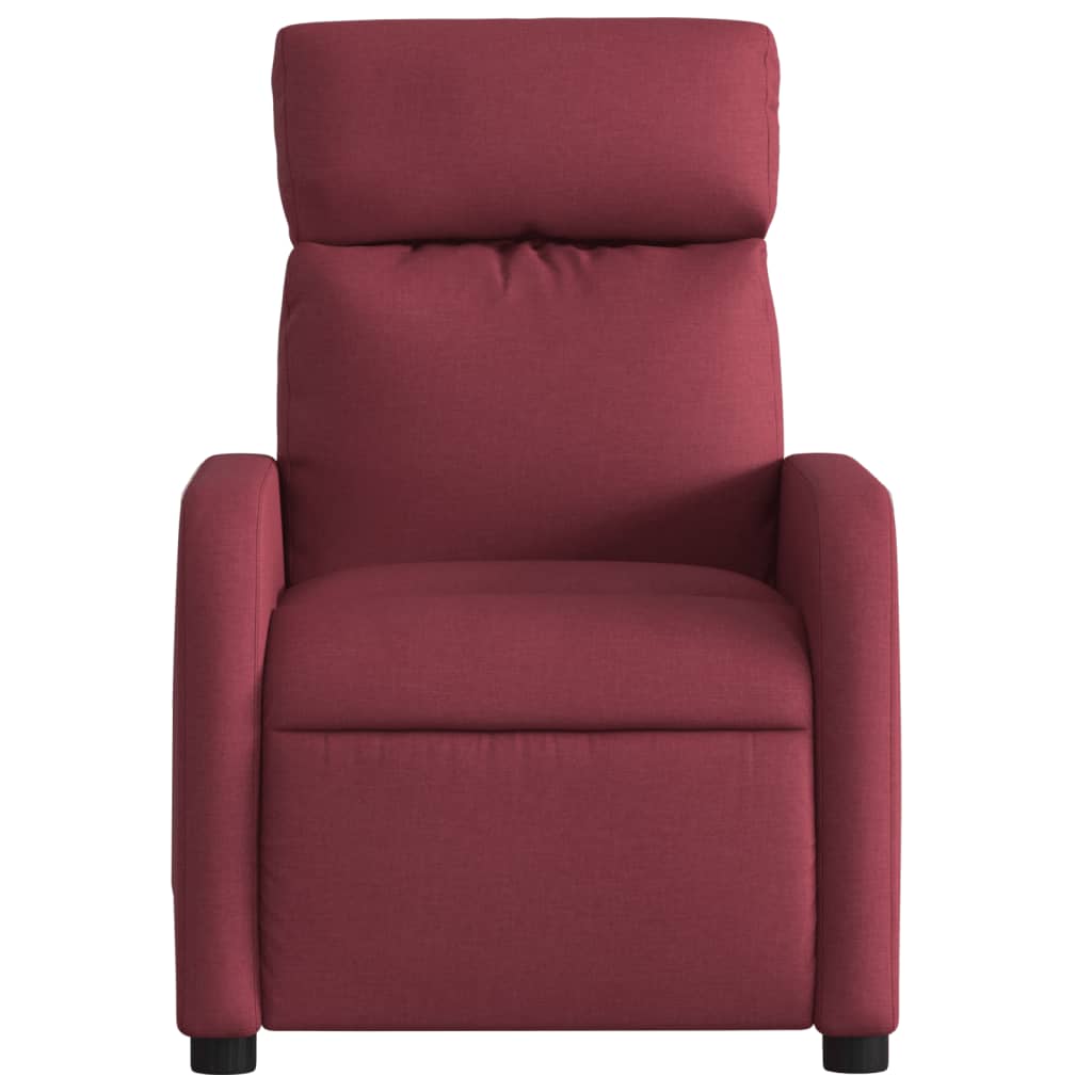 Fauteuil de massage inclinable Rouge bordeaux Tissu Fauteuils vidaXL   