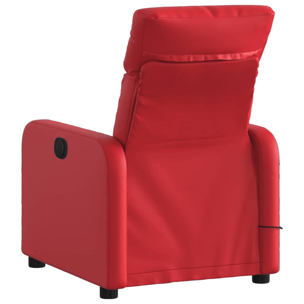 Fauteuil de massage inclinable rouge similicuir Fauteuils vidaXL   