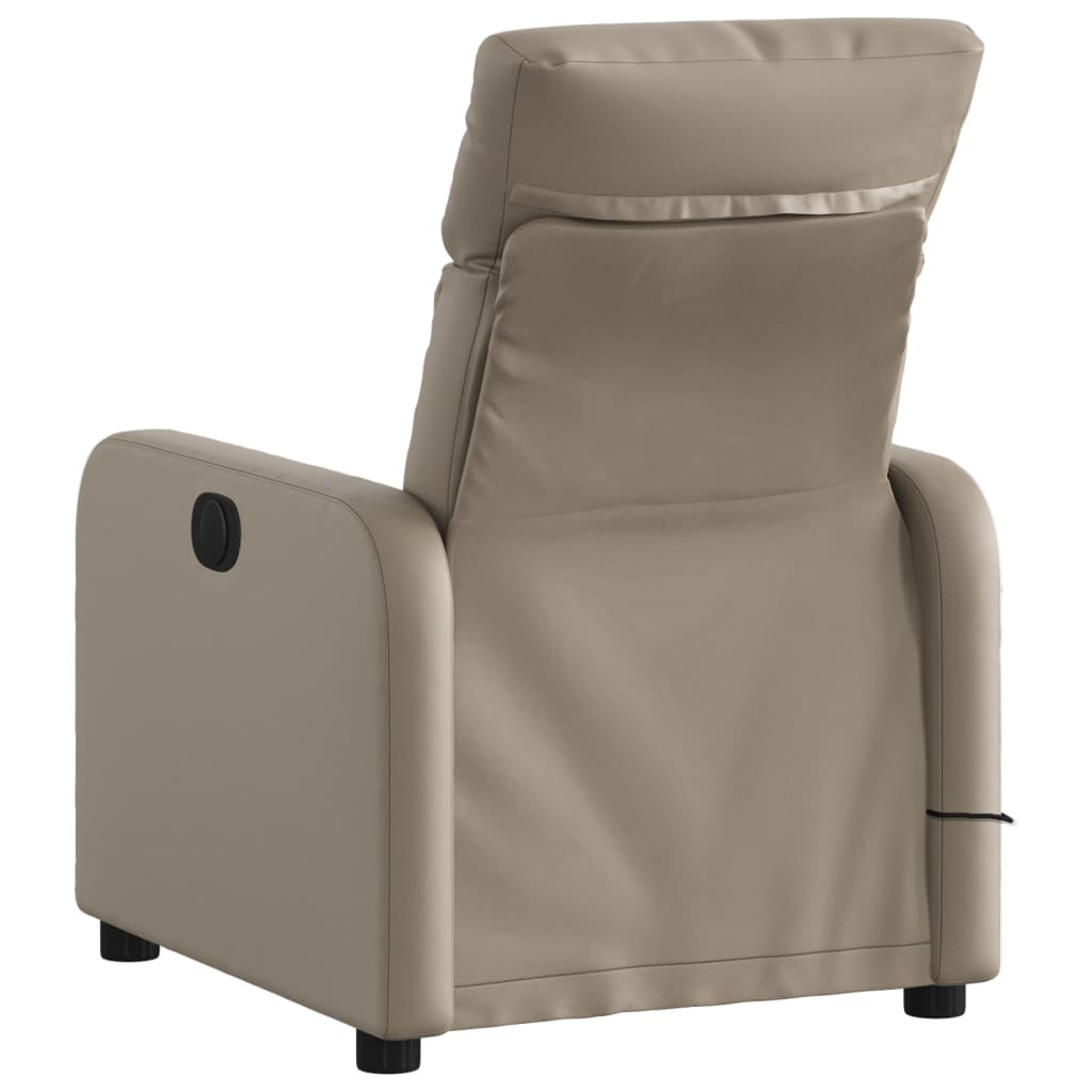 Fauteuil de massage inclinable Cappuccino Similicuir Fauteuils vidaXL   