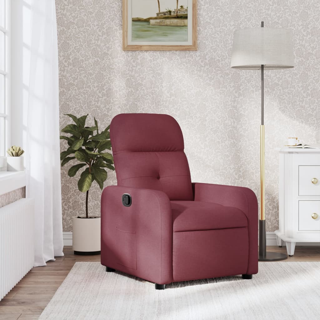 Fauteuil inclinable Rouge bordeaux Tissu - Xios Store SNC