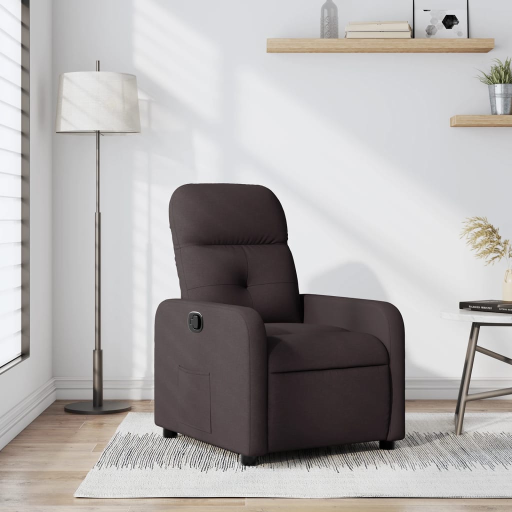 Fauteuil inclinable Marron foncé Tissu - Xios Store SNC