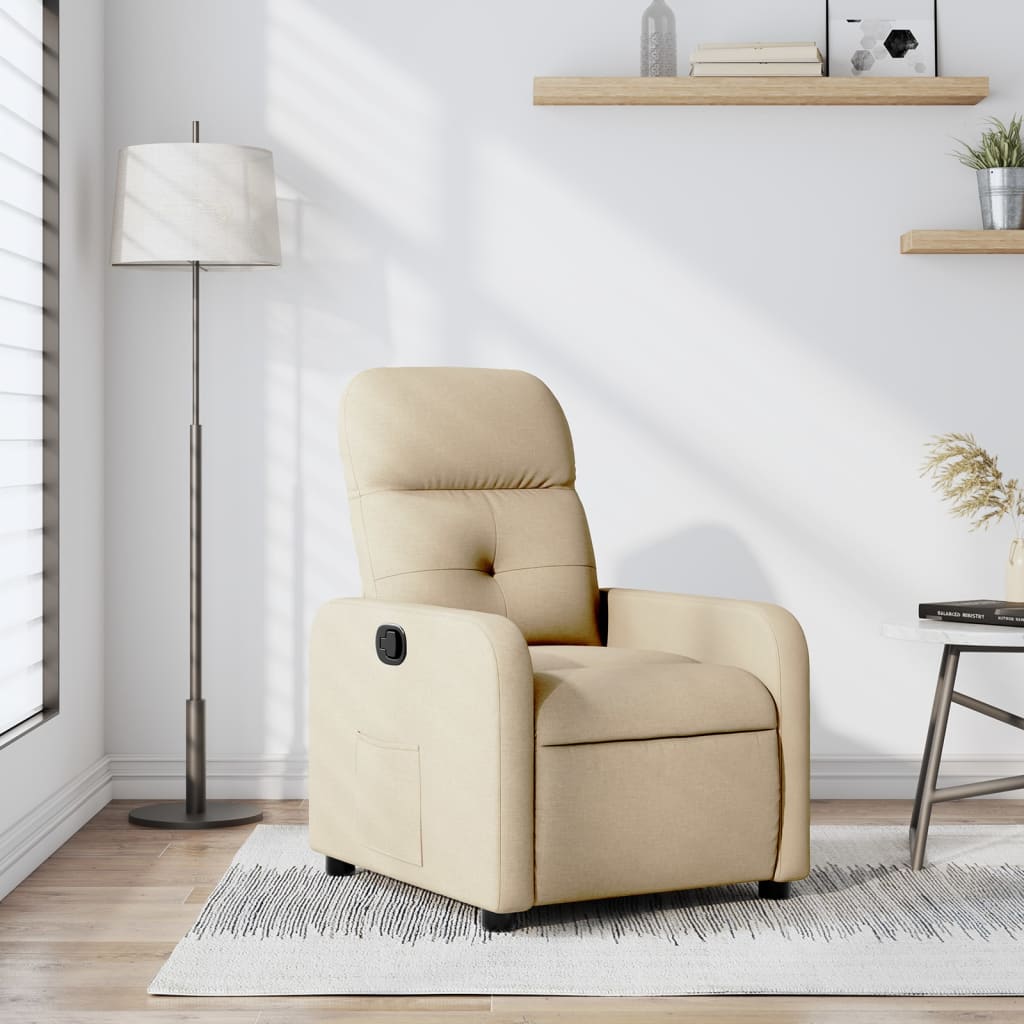 Fauteuil inclinable Crème Tissu - Xios Store SNC