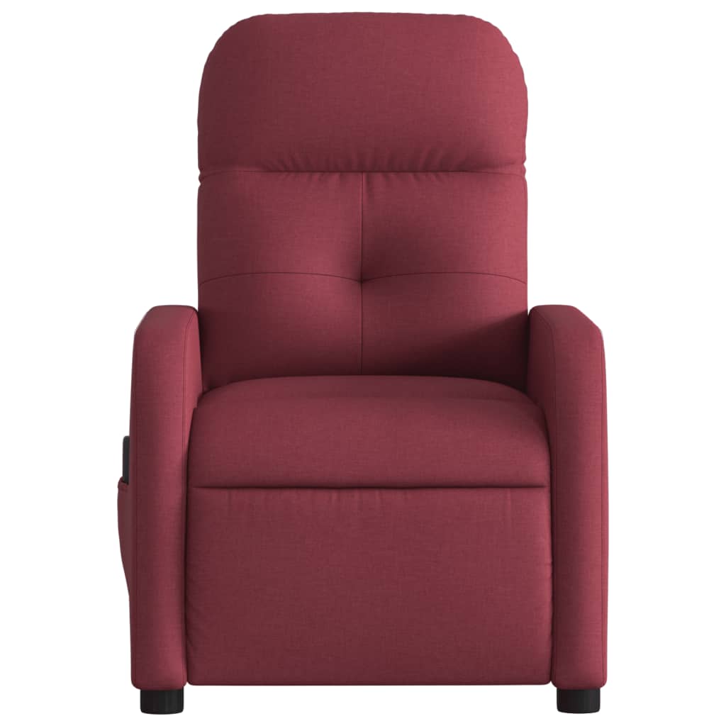 Fauteuil de massage inclinable Rouge bordeaux Tissu - Xios Store SNC