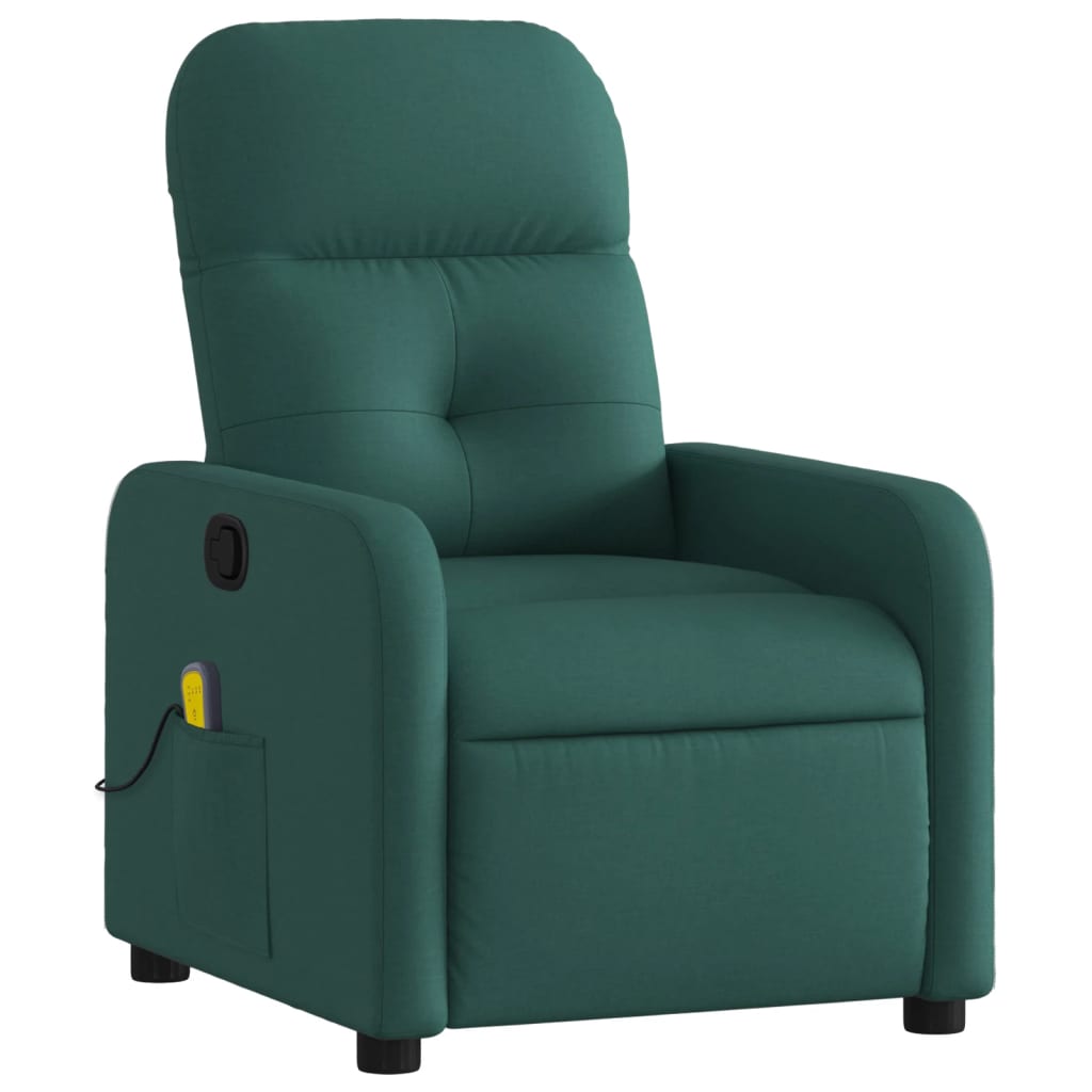 Fauteuil de massage inclinable Vert foncé Tissu - Xios Store SNC