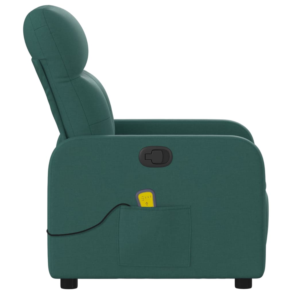 Fauteuil de massage inclinable Vert foncé Tissu - Xios Store SNC