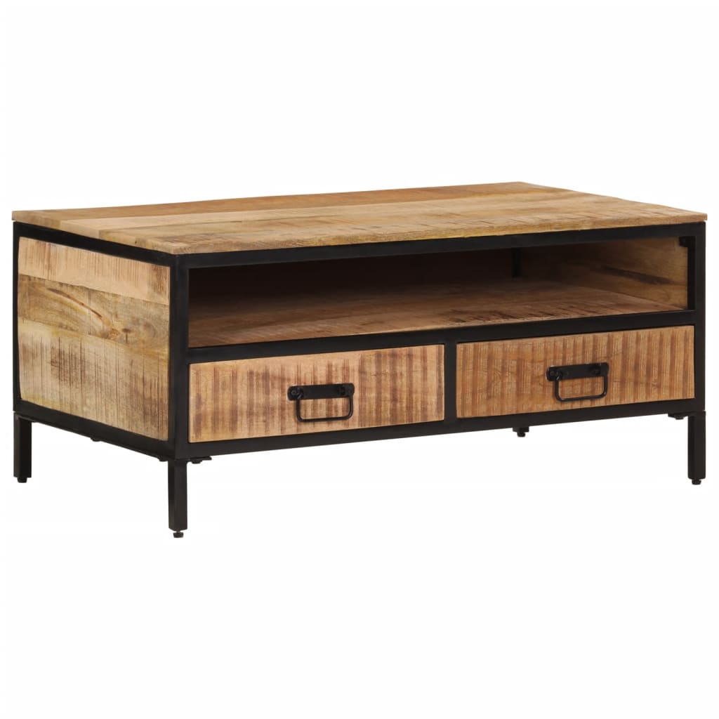 Table basse 90x50x30 cm bois massif de manguier brut Tables basses vidaXL   