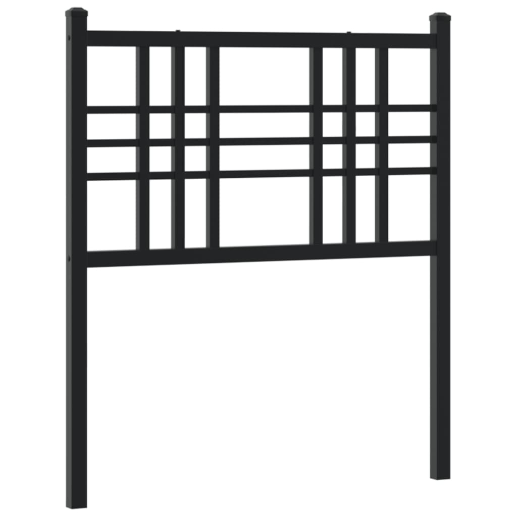 Tête de lit métal noir 75 cm Têtes et pieds de lit vidaXL   