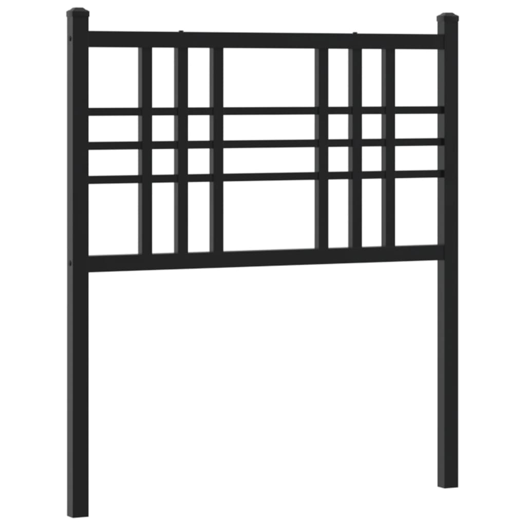 Tête de lit métal noir 80 cm Têtes et pieds de lit vidaXL   