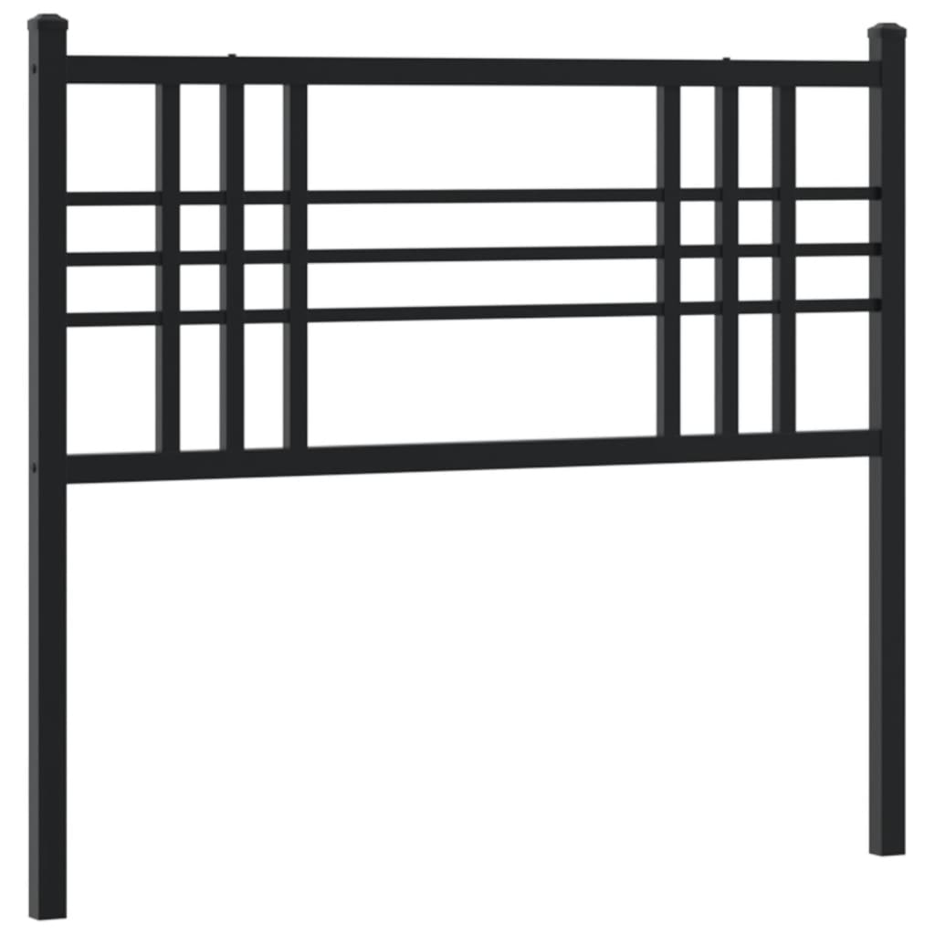 Tête de lit métal noir 107 cm Têtes et pieds de lit vidaXL   