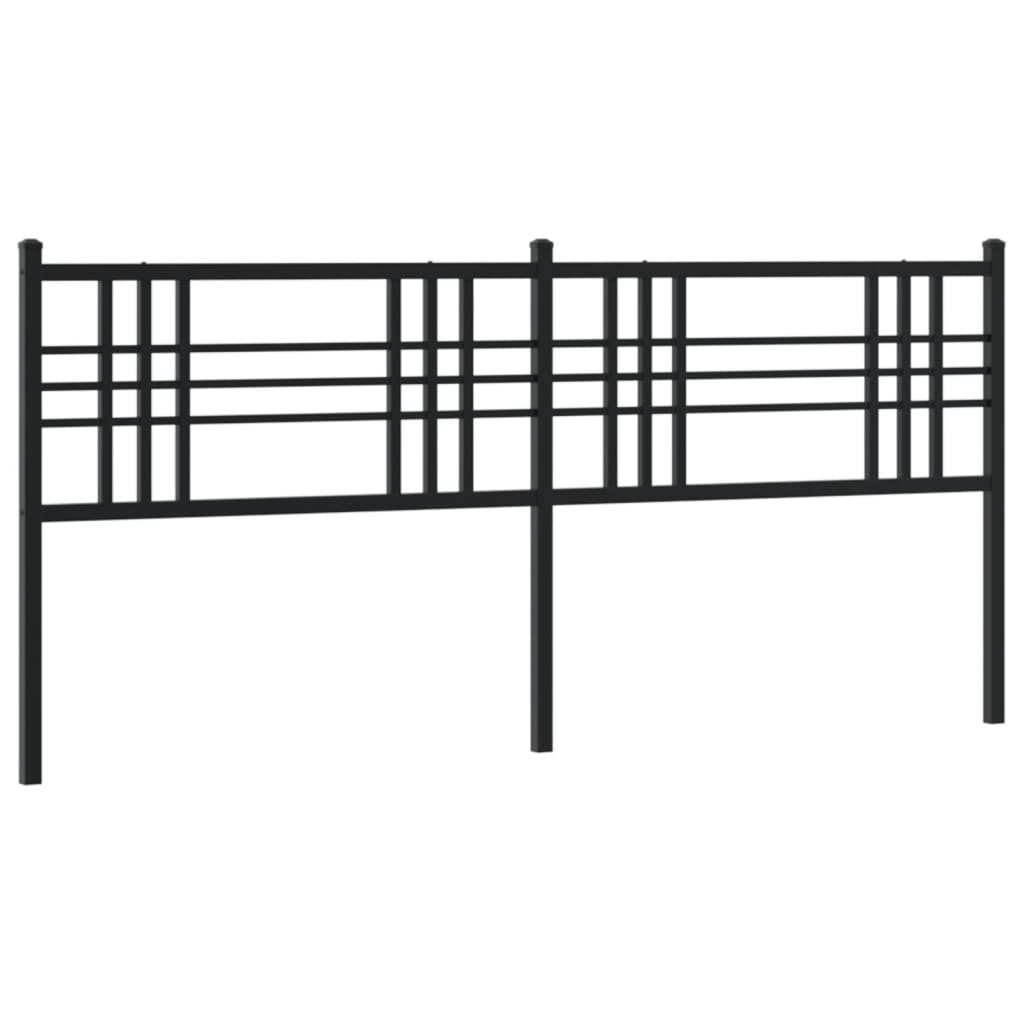 Tête de lit métal noir 193 cm Têtes et pieds de lit vidaXL   