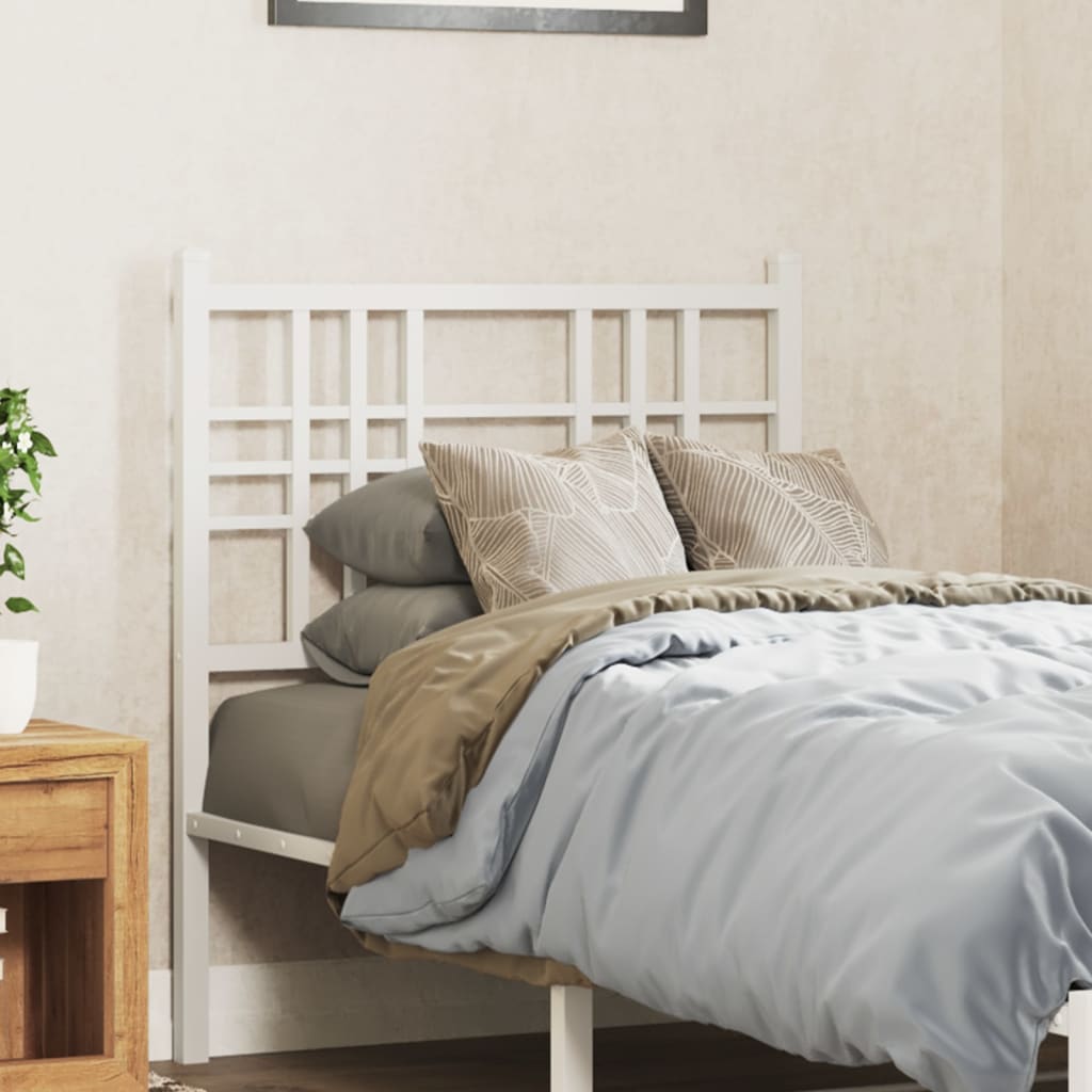 Tête de lit métal blanc 75 cm Têtes et pieds de lit vidaXL   