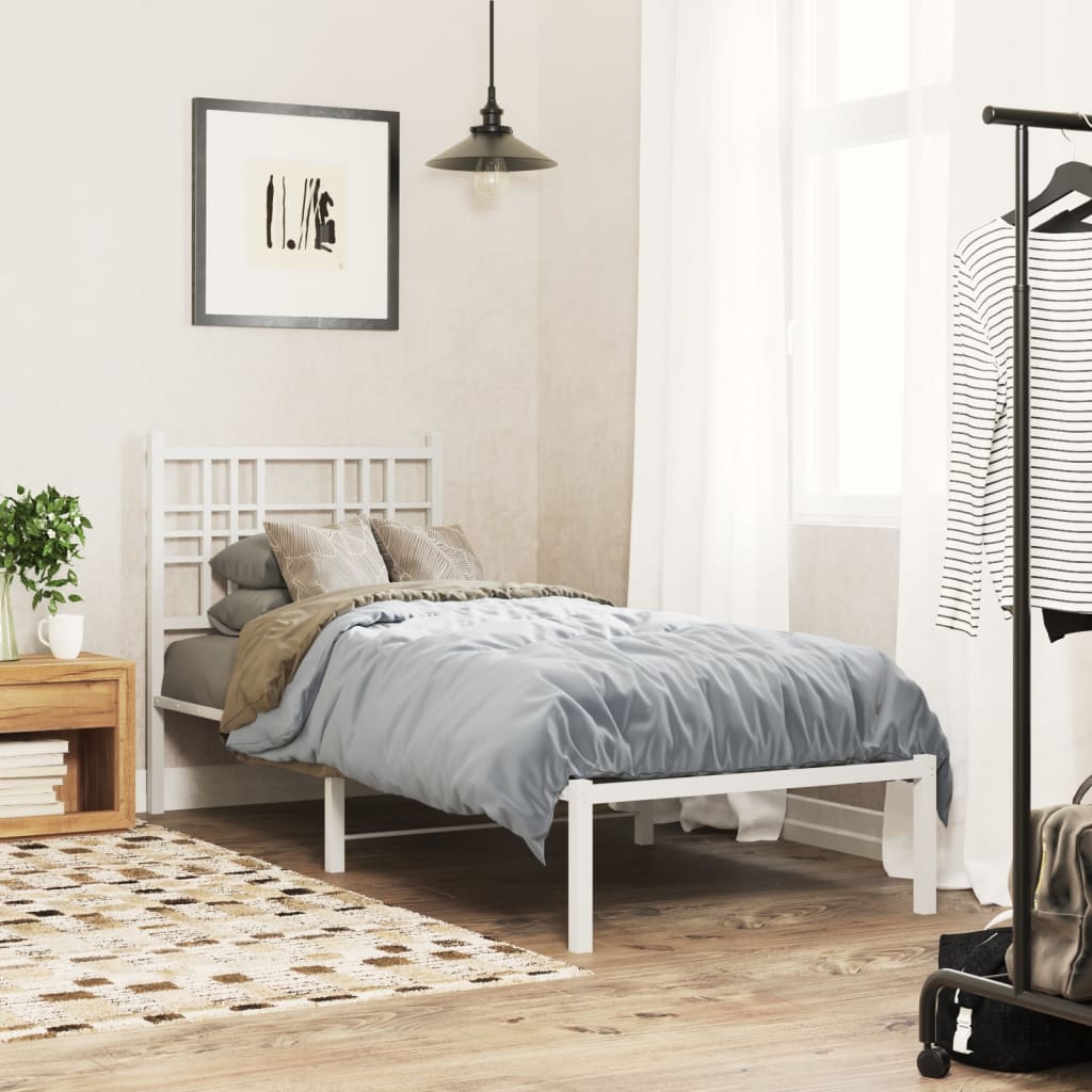 Tête de lit métal blanc 80 cm Têtes et pieds de lit vidaXL   