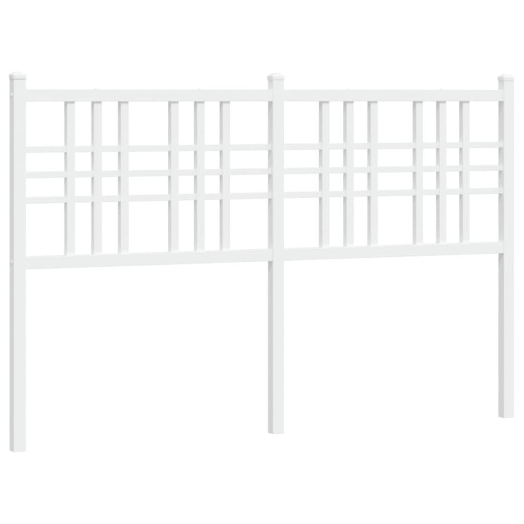 Tête de lit métal blanc 120 cm Têtes et pieds de lit vidaXL   