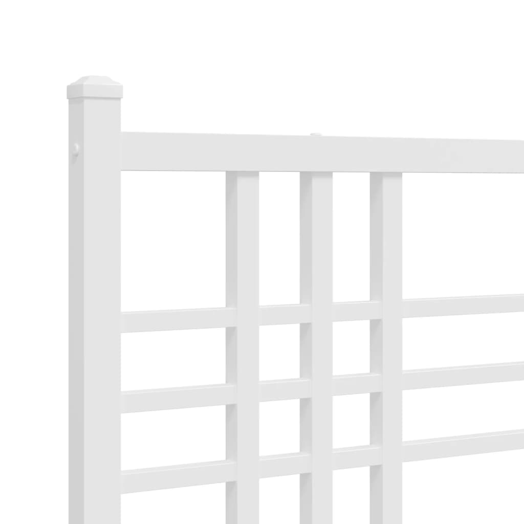 Tête de lit métal blanc 120 cm Têtes et pieds de lit vidaXL   