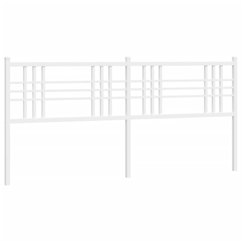 Tête de lit métal blanc 180 cm Têtes et pieds de lit vidaXL   