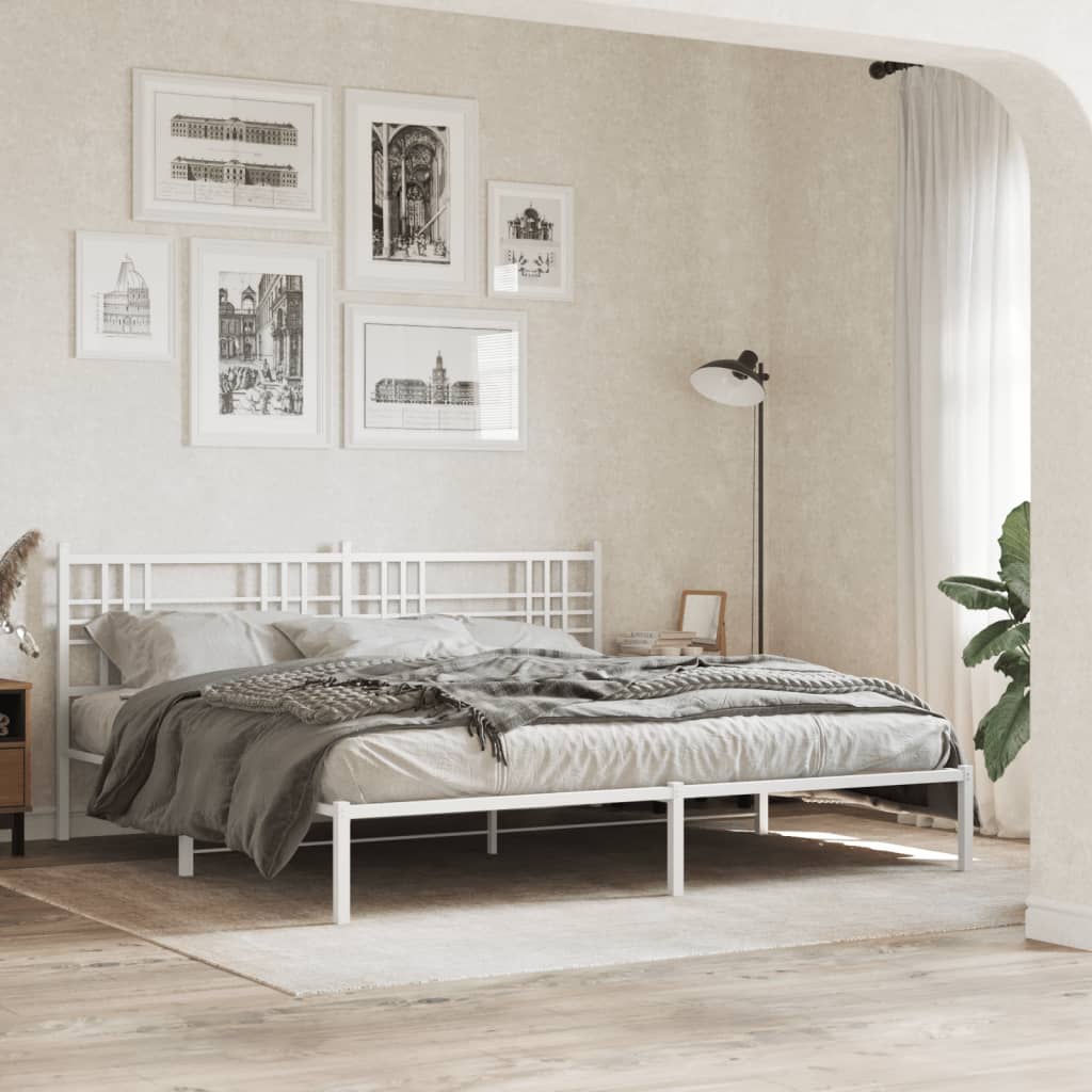 Tête de lit métal blanc 180 cm Têtes et pieds de lit vidaXL   