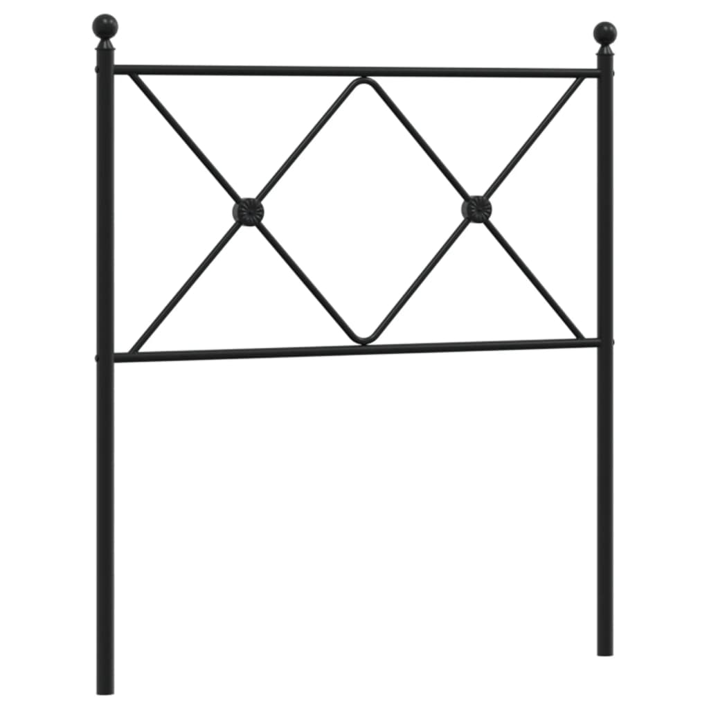 Tête de lit métal noir 75 cm Têtes et pieds de lit vidaXL   