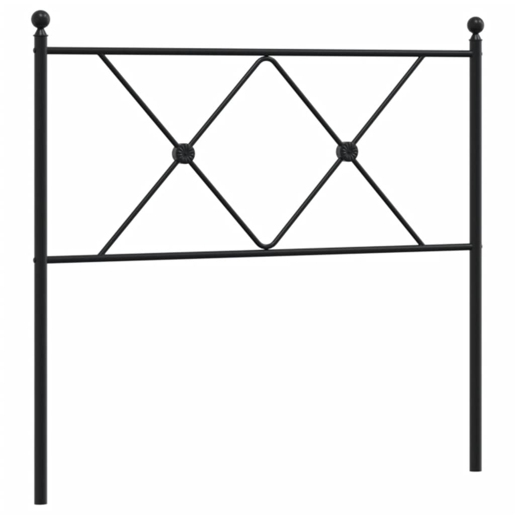 Tête de lit métal noir 90 cm Têtes et pieds de lit vidaXL   