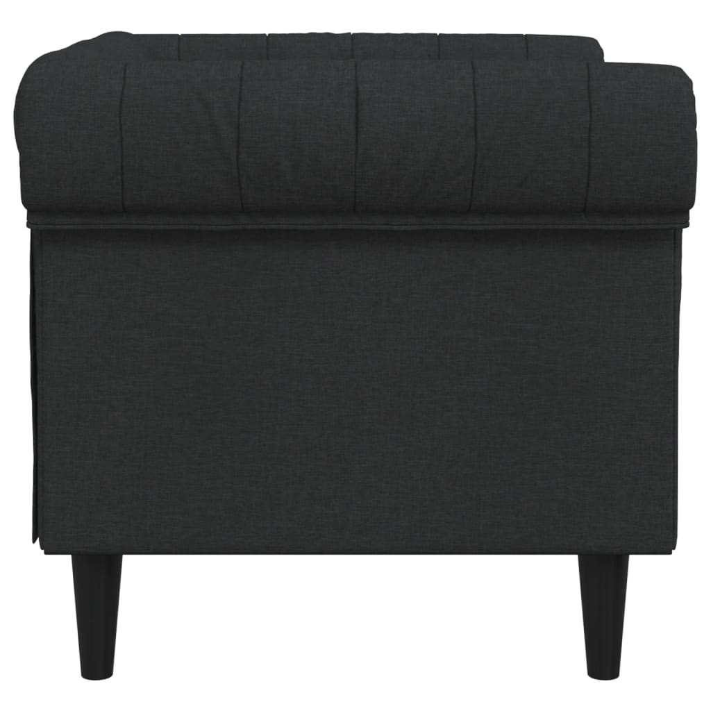 Fauteuil Chesterfield noir tissu Canapés vidaXL