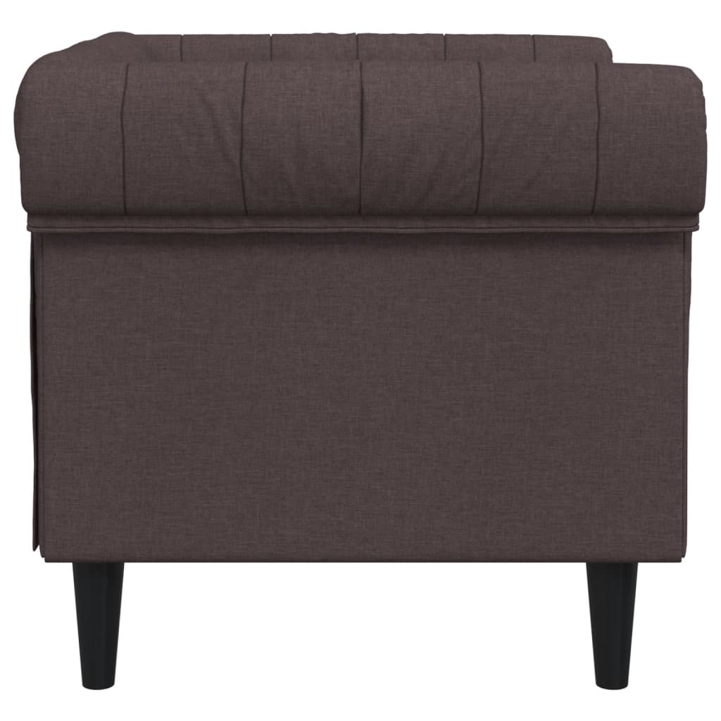 Fauteuil Chesterfield marron foncé tissu Canapés vidaXL   