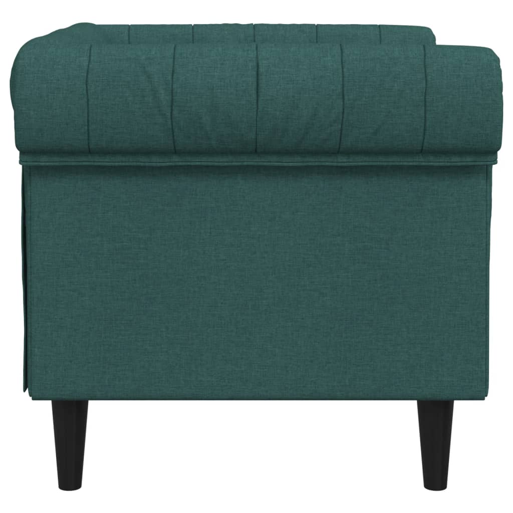 Fauteuil Chesterfield vert foncé tissu Canapés vidaXL   