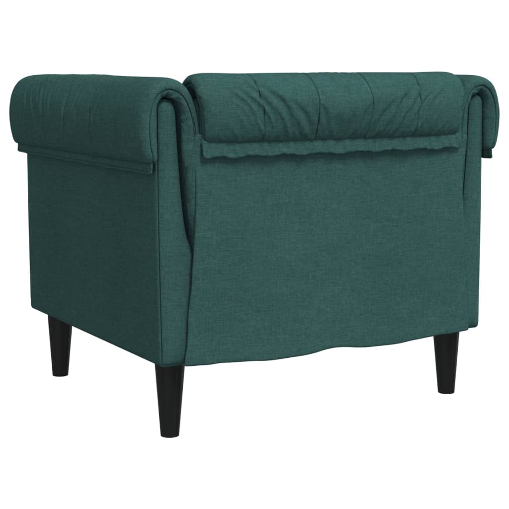 Fauteuil Chesterfield vert foncé tissu Canapés vidaXL   