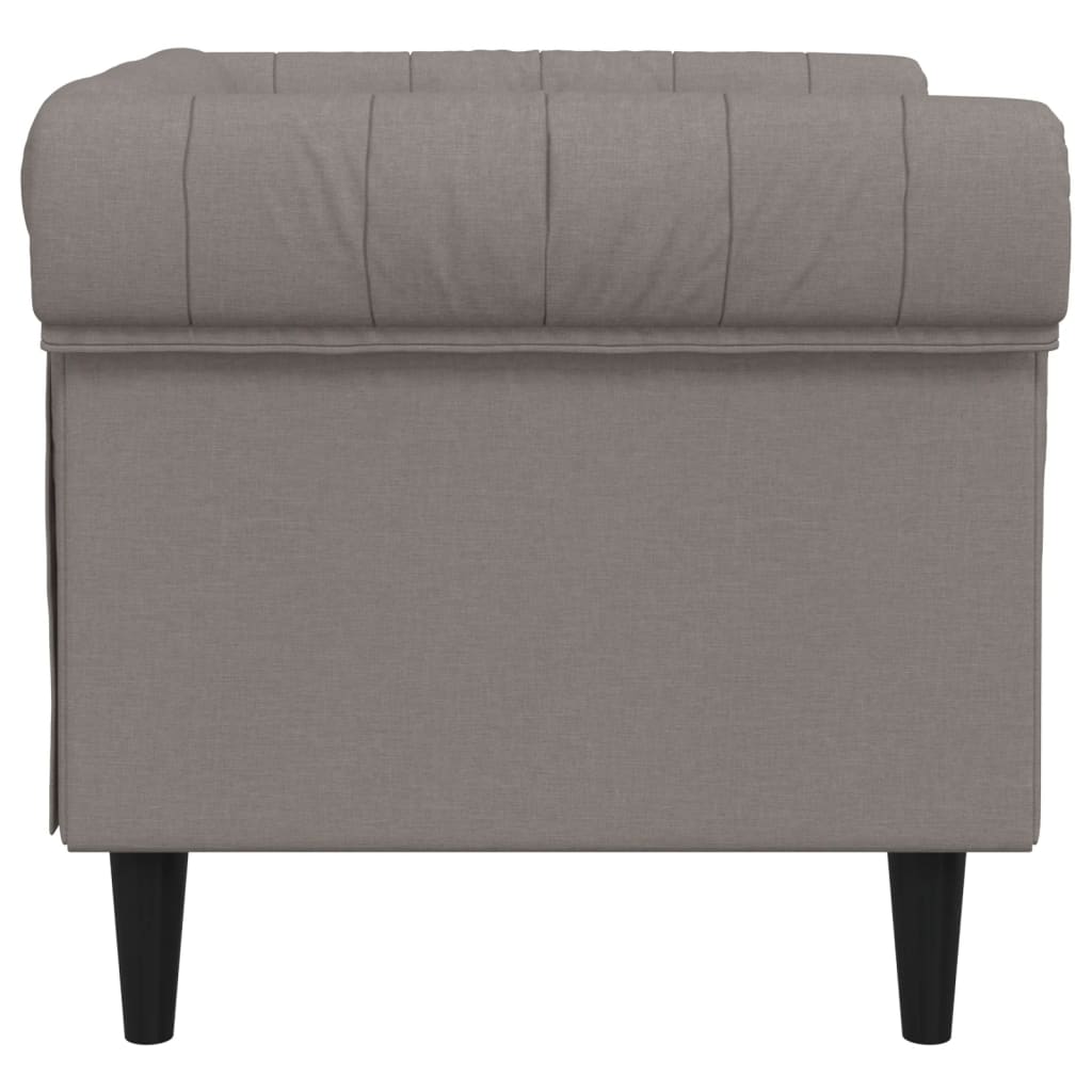 Fauteuil Chesterfield taupe tissu Canapés vidaXL