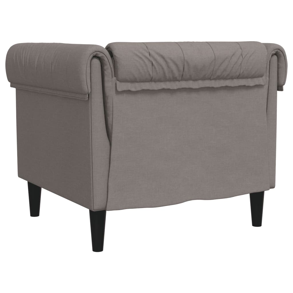 Fauteuil Chesterfield taupe tissu Canapés vidaXL