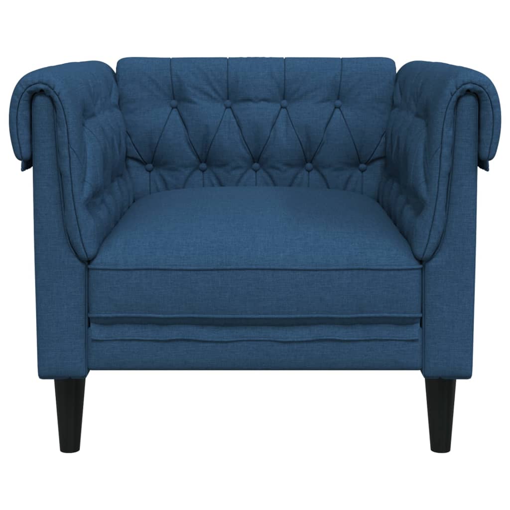 Fauteuil Chesterfield bleu tissu Canapés vidaXL