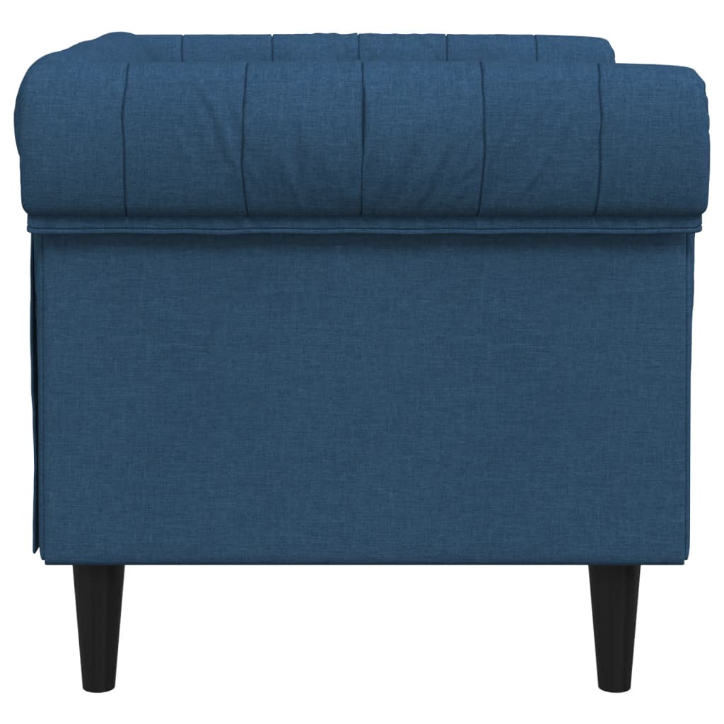 Fauteuil Chesterfield bleu tissu Canapés vidaXL