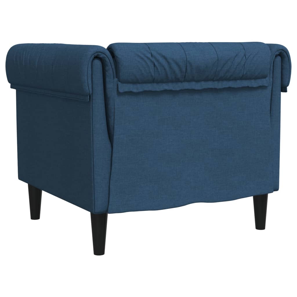 Fauteuil Chesterfield bleu tissu Canapés vidaXL