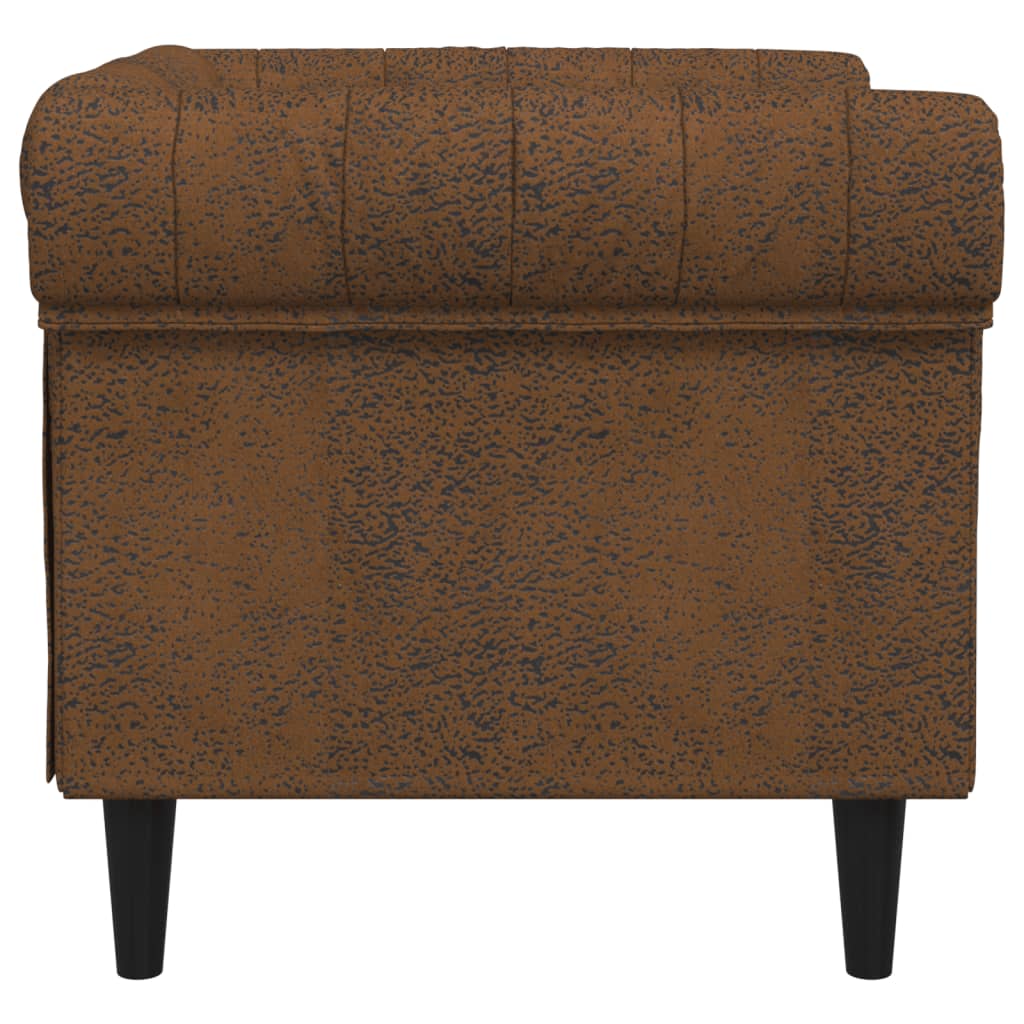 Fauteuil Chesterfield marron tissu Canapés vidaXL