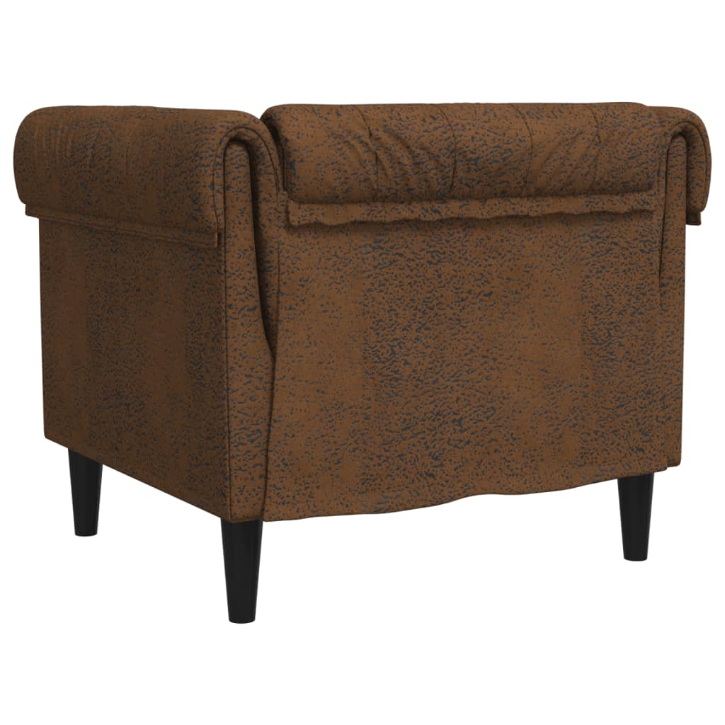 Fauteuil Chesterfield marron tissu Canapés vidaXL