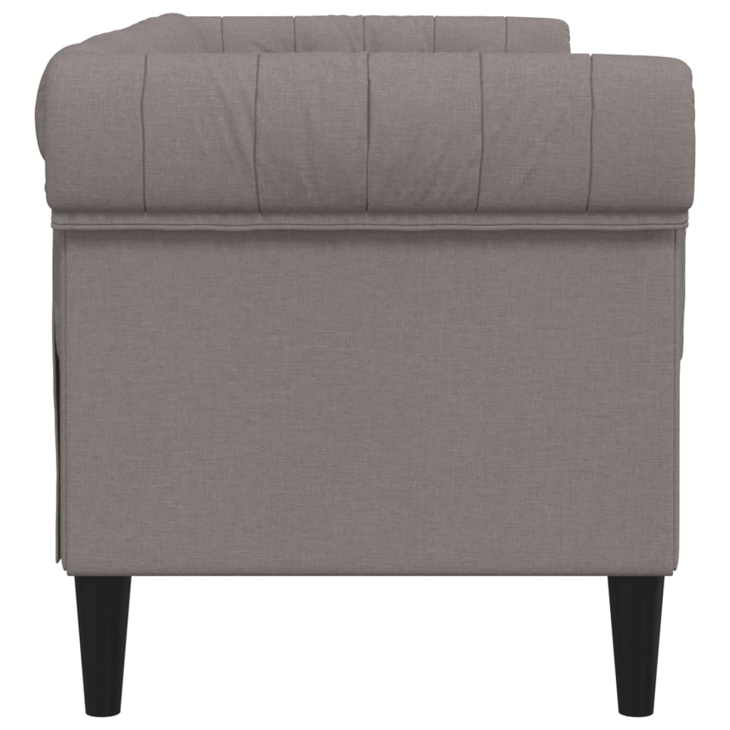 Canapé Chesterfield 2 places taupe tissu Canapés vidaXL   