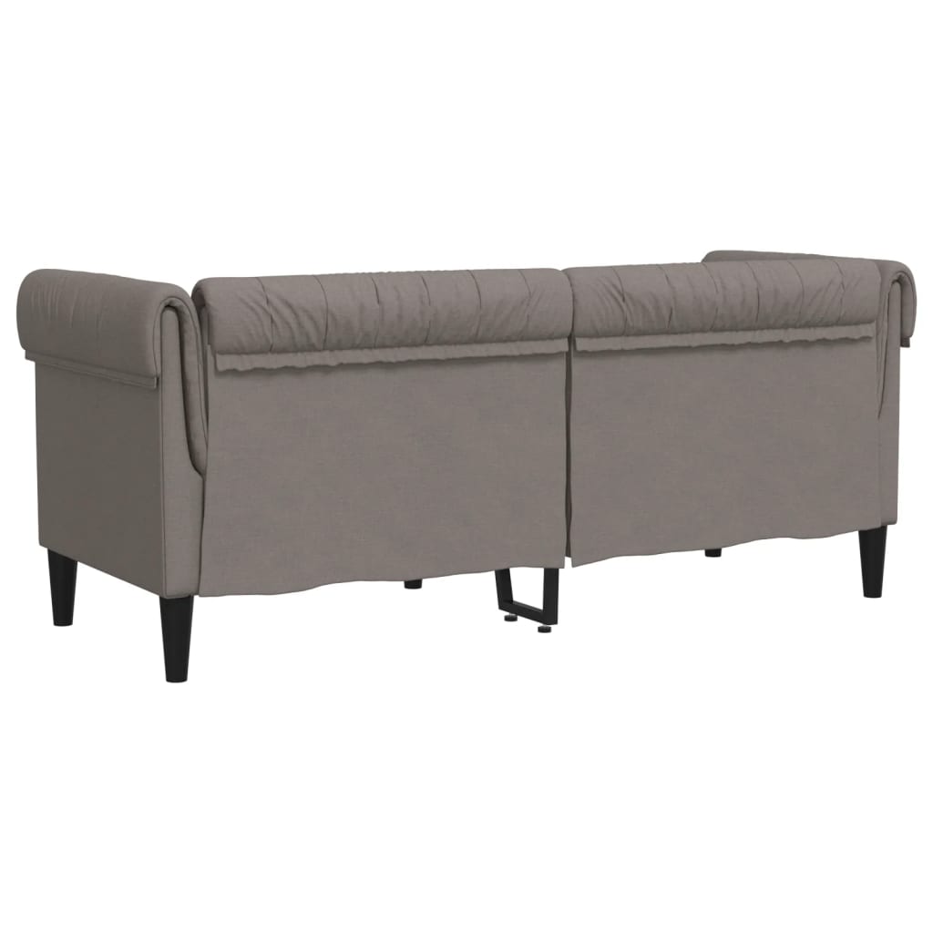 Canapé Chesterfield 2 places taupe tissu Canapés vidaXL   