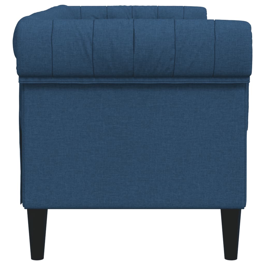 Canapé Chesterfield 2 places bleu tissu Canapés vidaXL