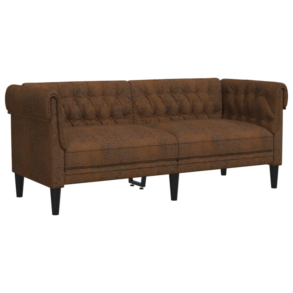 Canapé Chesterfield 2 places marron tissu Canapés vidaXL