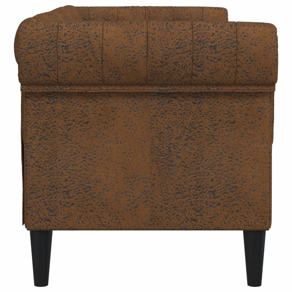 Canapé Chesterfield 2 places marron tissu Canapés vidaXL